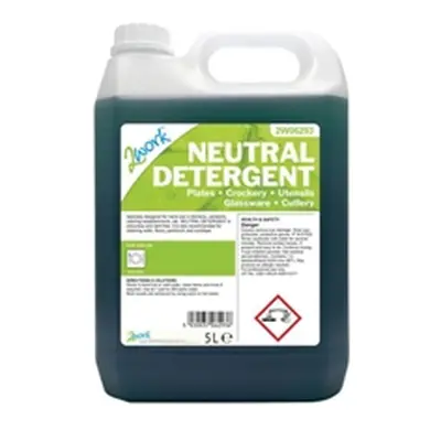 2Work Dishwashing Neutral Detergent Liquid 5 Litre 2W06293