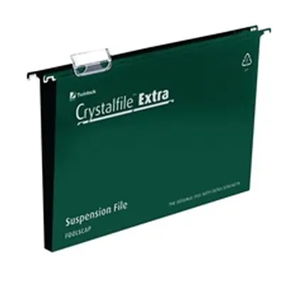 Rexel Crystalfile Extra Suspension File 50mm Green (Pack 25) 3000112