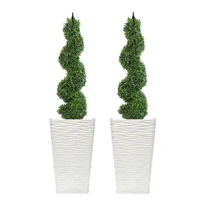 Fixtures Glaze Wave LARGE Planter {White}