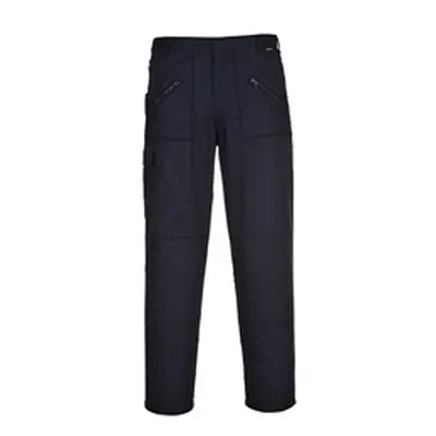 Mens Action Trousers Navy, 28, Short Fit