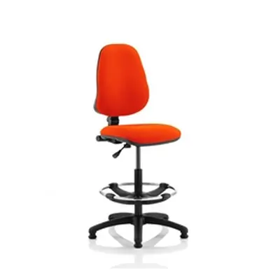 Eclipse Plus I Lever Task Operator Chair Orange With Draughtsman Kit