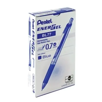 Pentel EnerGel Xm Retractable Gel Pen Medium Blue (Pack of 12) BL77-C