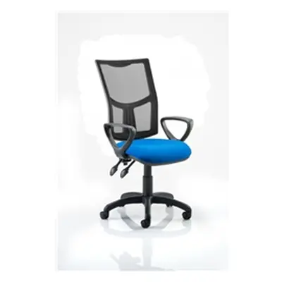 Eclipse II Task Operator Chair With Black Mesh Back Blue Fabr