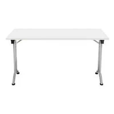 Allegro Folding Table 1400x800 Silver Frame White top Ref OUFT1480SVWH