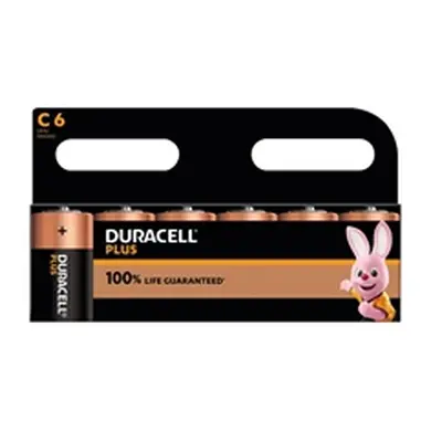 Duracell Plus C Battery Alkaline 100% Life (Pack of 6) 5009814