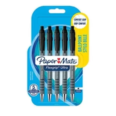 Paper Mate Flexgrip Ultra Retractable Ballpoint [Pack 5] - 2027751