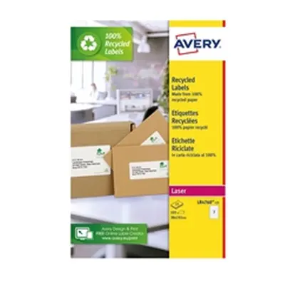 Avery Recycled Ring Binder Labels 7 Per Sheet White (105 Pack)