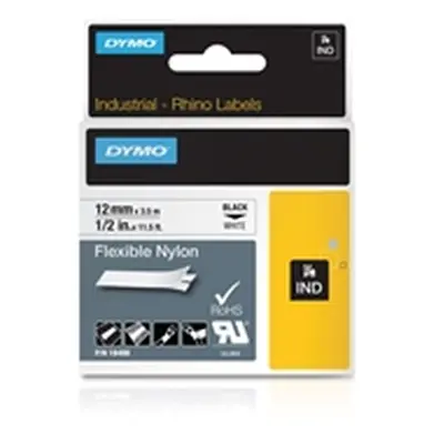 Dymo White Rhino Nylon Tape 12mm x 3.5m ID1-12-1300 S0718100