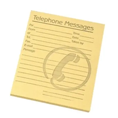 Challenge Telephone Message Pad 127x102mm Yellow (10 Pack) 100080477