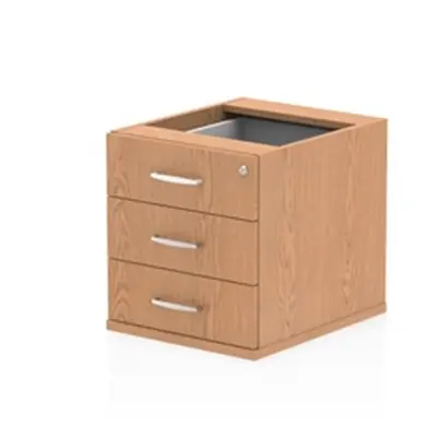 Impulse Fixed Pedestal 3 Drawer Oak - I001643