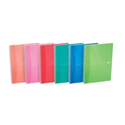 Oxford Office Wirebound Notebook Transparent Assorted A5 (Pack of 5)