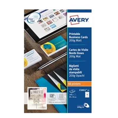 Avery Matte White Multipurpose Business Cards 85 x 54mm (250 Pack)