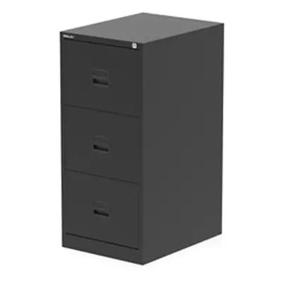 Qube by Bisley 3 Drawer Filing Cabinet Black