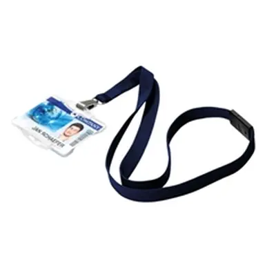 Durable Textile Lanyard With Snap Hook 15mm Midnight Blue (10 Pack)