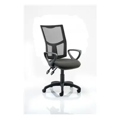 Eclipse II Task Operator Chair With Black Mesh Back Black Fab