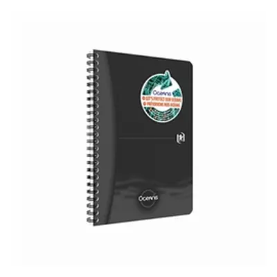 Oxford Oceanis Wirebound Notebook Ruled A5 Black 400180064