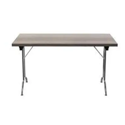 Allegro Folding Table 1400x700 Silver/Grey Oak top Ref OUFT1470SVGO