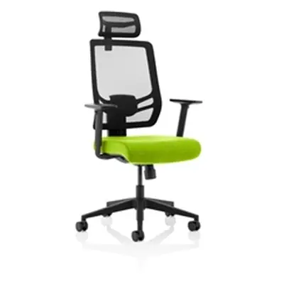 Ergo Twist Bespoke Fabric Seat Myrrh Green Mesh Back with Headrest