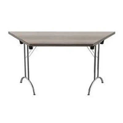 Allegro Folding Table 1600x800 Silver/Grey Oak top OUFT1680TRAPSVGO