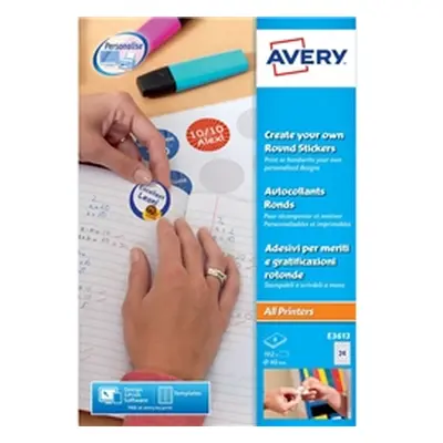 Avery Create Your Own Reward Stickers Round 40mm (192 Pack)