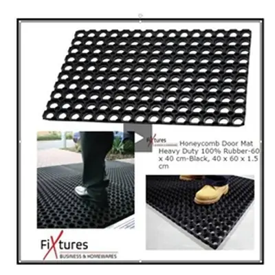 Fixtures Rubber Honeycomb 40x60cm Door Mat - PACK (10)