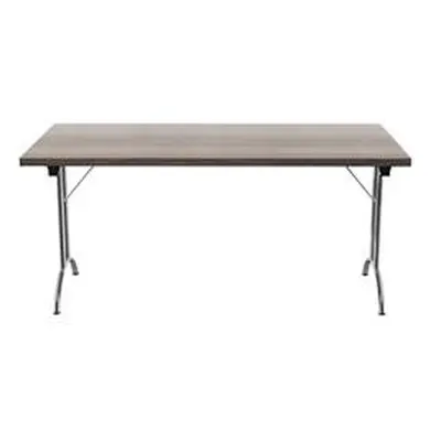 Allegro Folding Table 1600x800 Silver/Grey Oak top Ref OUFT1680SVGO