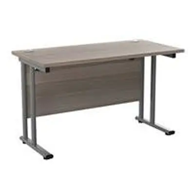 Allegro 1200x600 Cantilever Workstation-Grey Oak/Silver/TWU1260RECGOSV