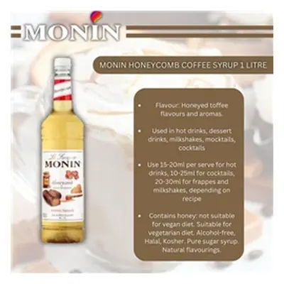 Monin Honeycomb Coffee Syrup 1 Litre