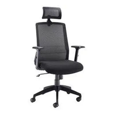 Denali High Back Chair With Headrest - Black Mesh - CH3300BK