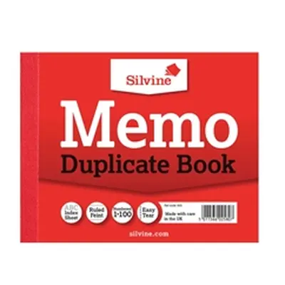 Silvine Duplicate Memo Book 102x127mm (12 Pack)