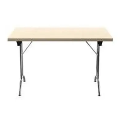 Allegro Folding Table 1200x700 Silver Frame Maple top Ref OUFT1270SVMA