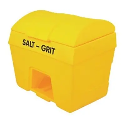 Salt/Grit Bin With Hopper Feed 200 Litre Yellow