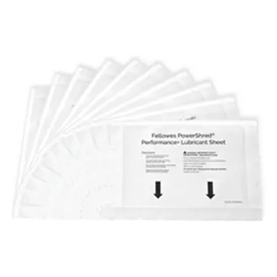 Fellowes Powershred Performance+ Lubricant Sheets (Pack of 10) 4025601