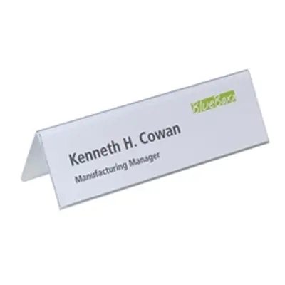 Durable Table Place Name Holder 61 x 210mm (25 Pack)