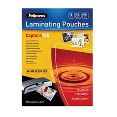 Fellowes A4 Capture Laminating Pouch 125 Micron (Pack of 100) 5307401