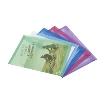 Rapesco Eco Popper Wallet A4 + Assorted (Pack of 5) 1039