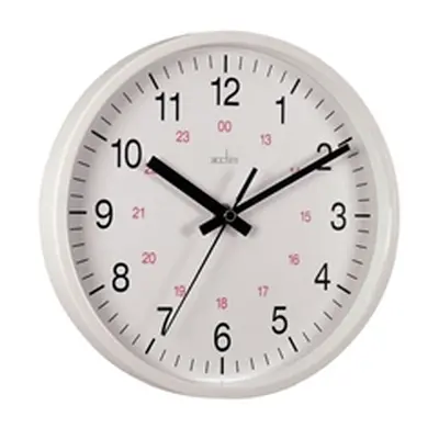 Acctim Metro 24 Hour Plastic Wall Clock 355mm White