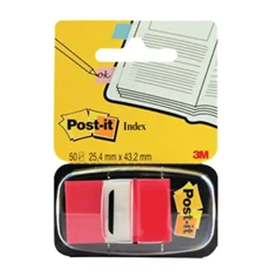 Post-it Index Tab 25mm Red With Dispenser 680-1