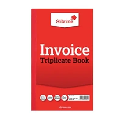 Silvine Triplicate Invoice Book 210x127mm (6 Pack)