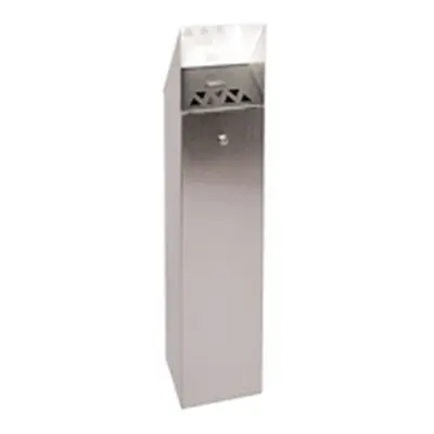 Silver Hooded Top Cigarette Ash Tower Bin 6.6 Litre