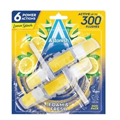 Astonish Foam and Fresh Lemon Toilet Rim Block Twinpack (Pack of 9)