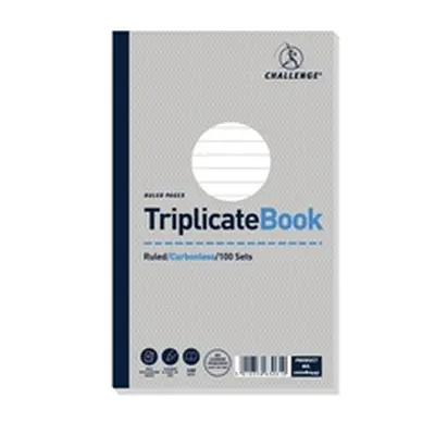 Challenge Carbonless Triplicate Book 100 Sets 210x130mm (5 Pack)