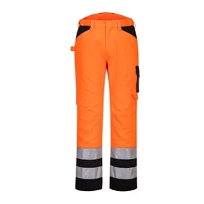 PW2 Hi-Vis Work Trousers (Orange & Black) UK28 Regular