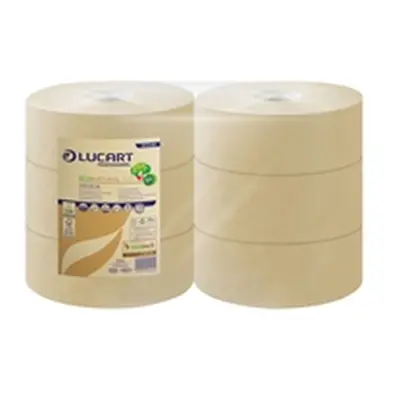 Lucart EcoNatural 300 Jumbo Toilet Roll (Pack of 6) 812140AP