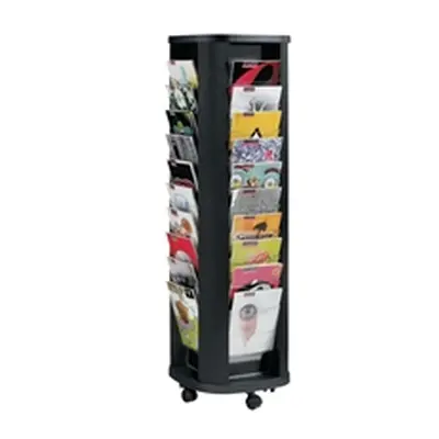 Fast Paper Mobile A4 Carousel Literature Display 40 Compartments