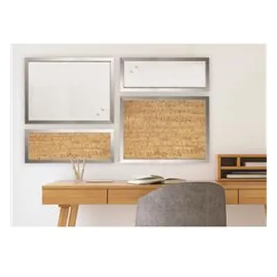 Bi-Office Personal Message Board Set Metallic Silver (4 Pack)