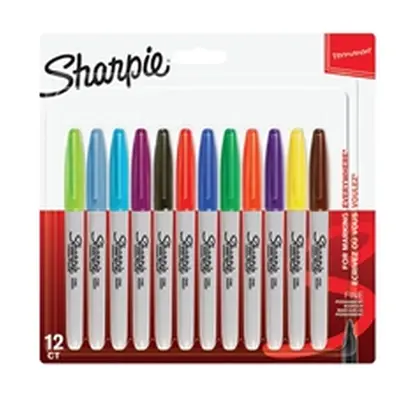 Sharpie Permanent Marker Fine Assorted (12 Pack)