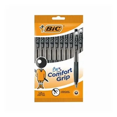 Bic BU3 Grip Retractable Ballpoint Pen (Pack of 10) Black 996727