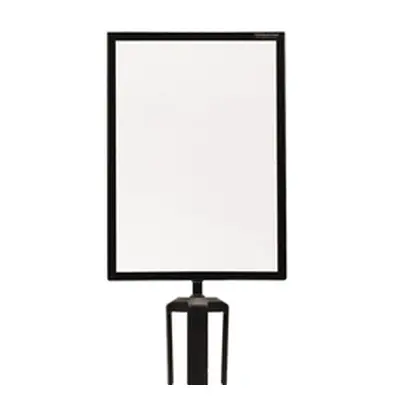 VFM Barrier System Sign Holder A4 Portrait Black 326403