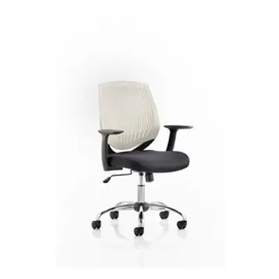 Dura Task Operator Chair White With Arms - OP000022